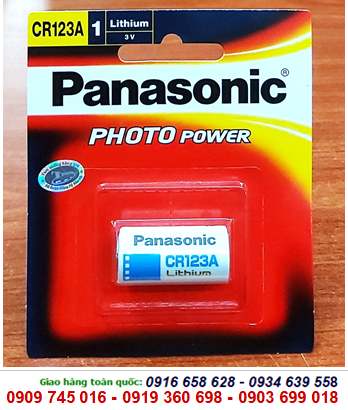 Pin CR123A; Pin Panasonic CR123A CR17345 PhotoLithium 3v Made in Japan / Loại vỉ 1 viên
